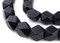 The Bead Chest Black Cornerless Cube Wood Beads: 15mm Diamond Cut Natural Organic Beads for Jewelry Making